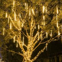 30cm 8 Tubes LED Meteor Shower Rain Light Festoon Led Lights Street Garland Fairy Lights Outdoor Christmas Wedding Decoration