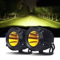 3นิ้ว25W Amber รถขับรถรถบรรทุก SUV Wrangler Super ไฟหน้าสว่าง Led ไฟตัดหมอก