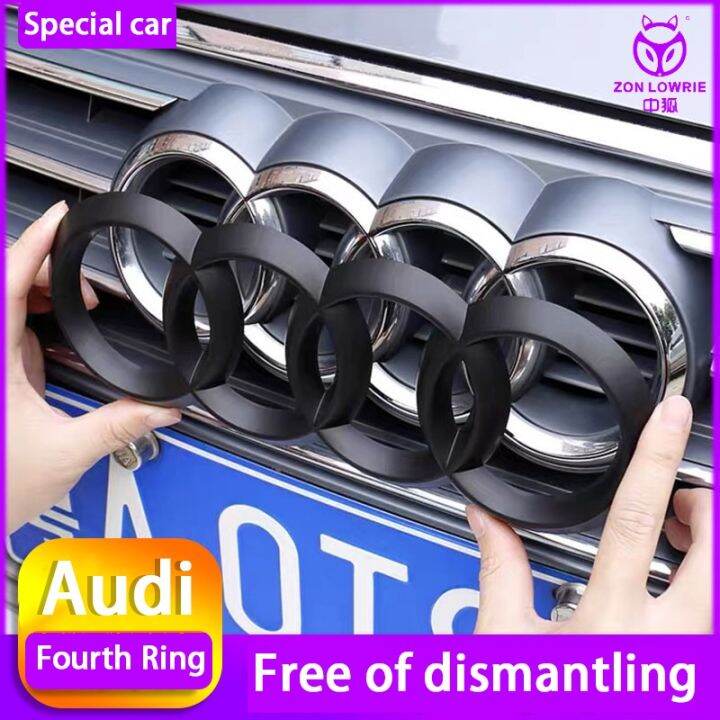 SP front grille car 4 rings car rear trunk logo Audi sticker A4 A6 Q7