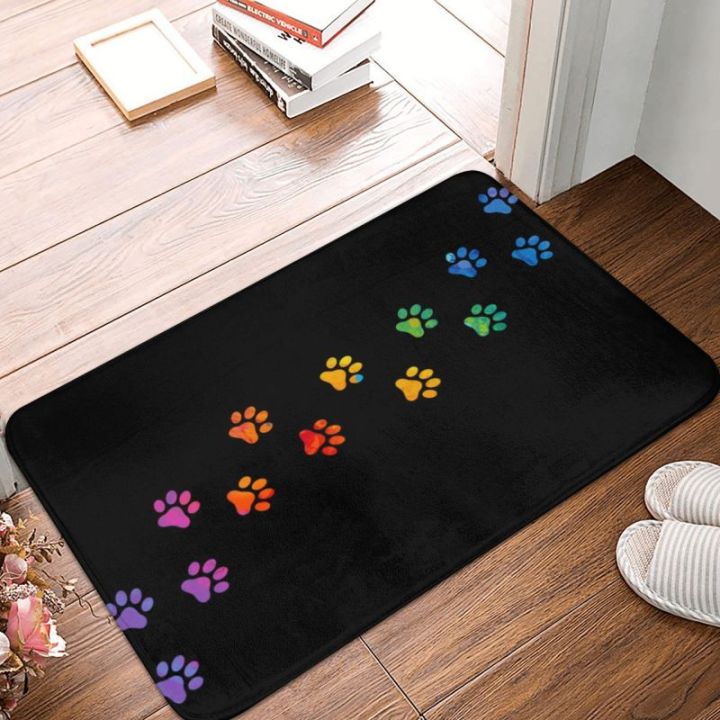 colorful-dog-paw-front-door-floor-entrance-mat-outdoor-kitchen-bath-doormat-garden-carpet-rug-toilet-living-room-footpad