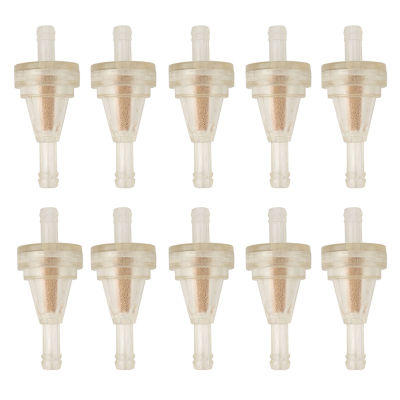 10Pcs 1/4 Clear รถจักรยานยนต์ Inline Gas Fuel Filter สำหรับ Dirt Bike ATV UTV