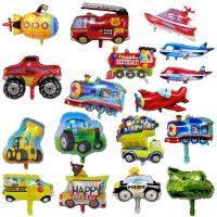 1Pc Vehicle Series Balloon Cartoon Car Fire Truck Auto Train Foil Balloons Gifts Baby Shower Birthday Party Decoration Globos