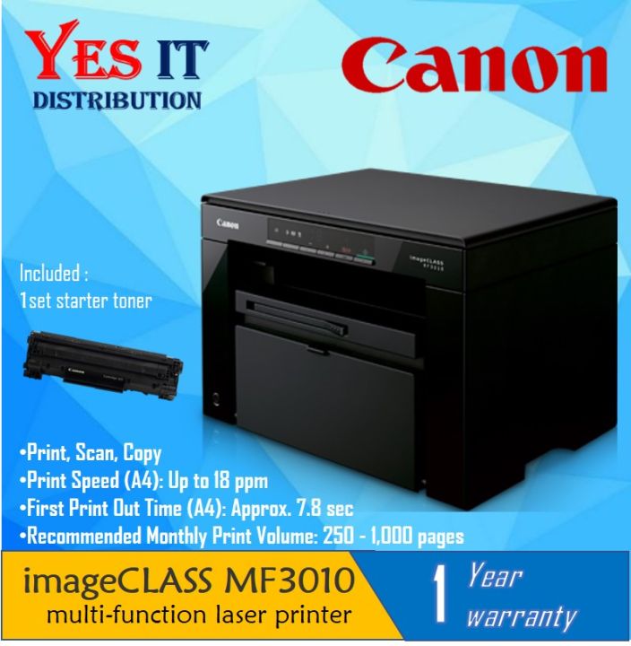 Canon Image Class Mf3010 All In One Monochrome Laser Printer Home Office Use Printer Printscan 4219