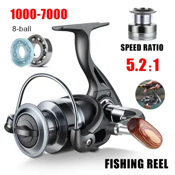 All Metal 1000-6000 Spinning Reel 5.2:1 High Speed Lure Fishing