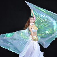 Bazzery Belly Dance ปีก Belly เต้นรำมุมปีกผู้หญิงอียิปต์อียิปต์ Belly Dance เครื่องแต่งกาย Bifurcate Isis Wings