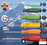 PB Swiss Tools ไขควงหัวTorx หรือหัวดาว รุ่น PB 8400 RB ด้ามยาง สีรุ้ง เบอร์ 8 ถึง 25