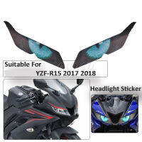 ไฟหน้ายามสติ๊กเกอร์สำหรับ Yamaha R15 V3 YZFR15 YZF-R15 2017 2018 19 3D H Ead Light รูปลอกป้องกันอุปกรณ์มอเตอร์ไซค์