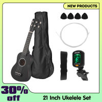 21นิ้ว Ukelele สี Acoustic Soprano Ukulele Uke Kit Basswood &amp; Carry กระเป๋า Uke สาย Strings Picks Tuner เครื่องดนตรี