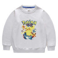 ชายหญิง Sweatershirt ใหม่ Pikachu กลางเด็กเสื้อกันหนาวเด็กแขนยาวผ้าฝ้ายเด็ก O-Neck Bottomed เสื้อฤดูใบไม้ผลิ Autumn