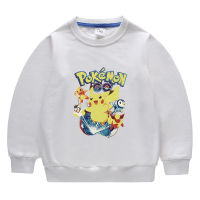 Pokémons 2-9ปีเสื้อแขนยาวสำหรับชายหญิง100% ผ้าฝ้ายรอบคอ Hooded เสื้อกันหนาวฤดูใบไม้ผลิและฤดูใบไม้ร่วงเด็กเสื้อผ้าเด็กกีฬา