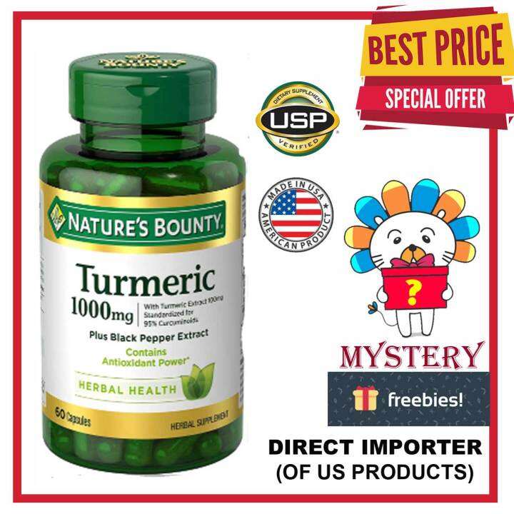 Nature's Bounty, Turmeric Plus Black Pepper Extract, 1,000 mg, 60
