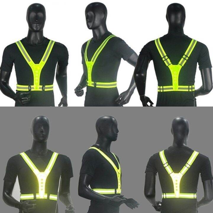 Color Luminous Vest Led Fiber Optic Night Running Night Riding Reflective Vest Outdoor Safety