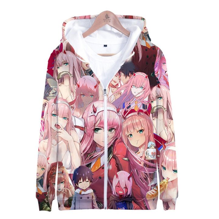 Darling In The Franxx Figure Zip Up Hoodie Sweatshirt 3d Anime Zero Two 02 Hoodies Menpullovers 