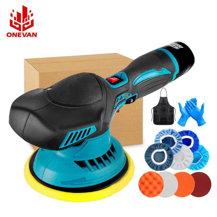 6000RPM Cordless Mini Polisher 6 Gears Car Polishing Machine 12V
