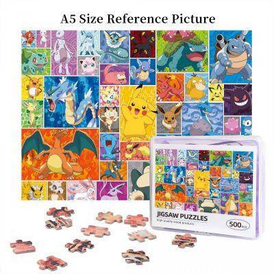 Pikachu Wooden Jigsaw Puzzle 500 Pieces Educational Toy Painting Art Decor Decompression toys 500pcs