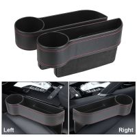 shangdjh Car Organizer Auto Crevice Pocket Dual USB Charger Phone Bottle Cups Holder Seat Gap Slit Leather Storage Box Car Accessories