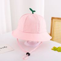 【Ready】? Childrens hat summer boys and girls sunscreen small yellow hat baby sunshade sun hat spring and autumn baby thin fisherman hat