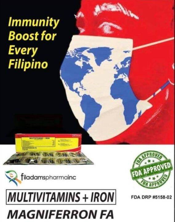 Magniferron FA Multivitamins + Iron. Contains Folic Acid (400mcg
