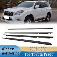 For Toyota Prado 2003-2009  2010-2020 Window Weatherstrips Rubber Front Rear 4 Doors Moulding Trim Outer Glass Sealing Belts Decorative Door Stops