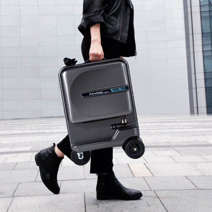 Aierwei intelligent riding electric suitcase manned folding scooter