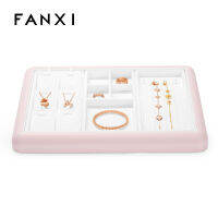 FANXI ถาดเครื่องประดับ PU หนังสร้างสรรค์ฟรีคอมโพสิตสร้อยคอแหวนจี้แสดงและจัดเก็บผงดิสก์อเนกประสงค์ P119