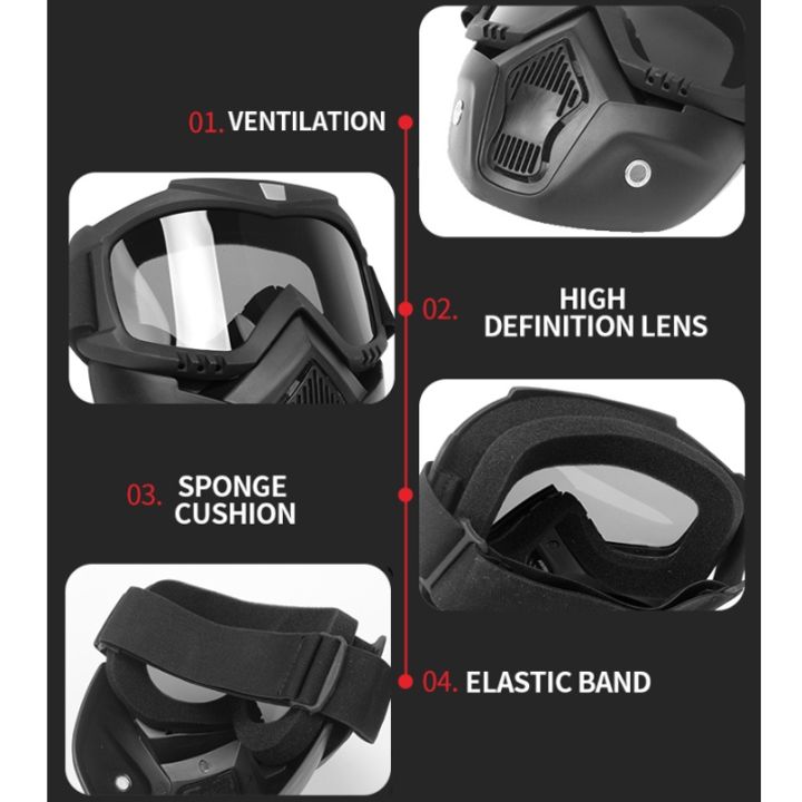 select-sea-กันแสงแดด-หน้ากากหมวกกันน็อค-พร้อมส่งจ้าแว่นตาปั่นจักรยาน-แว่นตาขับรถ-กันลม-สำหรับขับขี่-ถอดประกอบได้-หน้ากากนิรภัย