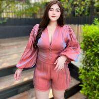 Plus size เซ็ทสองชิ้นสาวอวบ รุ่นโมจิ(E72)