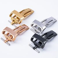 ♦ 18mm Stainless Steel Folding Buckle Butterfly Buckle Accessories Watch Strap Fit For AP Royal Oak Series Leather Strap Clasp