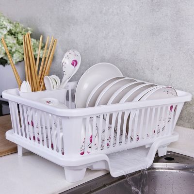 【CW】 Dish Drying Rack Utensils Drainer with Drain Board Countertop Dinnerware Organizer storage Tools