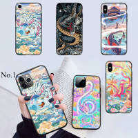 38FFA Chinese Style Design Dragon Tiger Phoenix อ่อนนุ่ม High Quality ซิลิโคน TPU Phone เคสโทรศัพท์ ปก หรับ iPhone 7 8 11 12 13 14 Pro XS Max SE X XR Plus SE