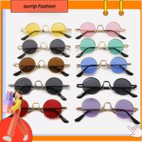 SURRIP FASHION พังก์สไตล์ แว่นกันแดดกลมเล็ก การป้องกัน UV400 สีสันสดใส แว่นตาสำหรับแว่นตา แฟชั่นสำหรับผู้หญิง เฉดสีวงกลม สำหรับผู้หญิงและผู้ชาย