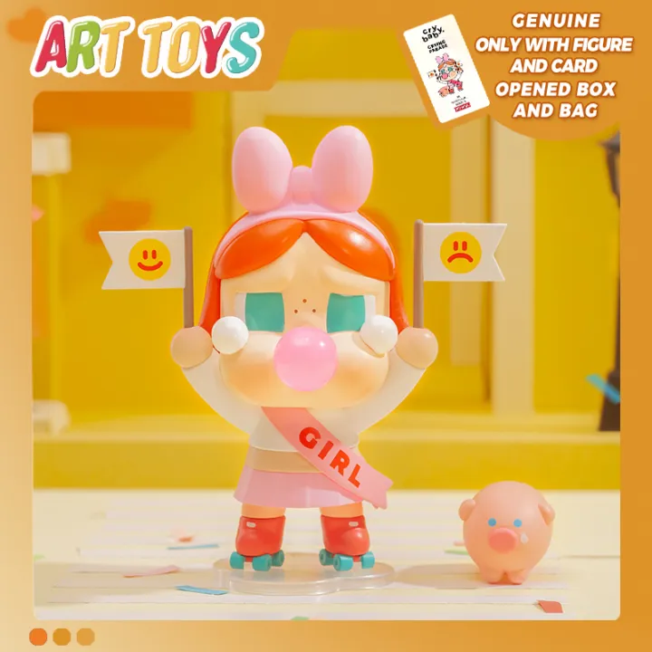 【Genuine】 Popmart CRYBABY CRYING PARADE Series Clear Figure Opened Bag, Only with Figure and Card, ไม่มีกล่องแต่มีการ์ด please place order carefully