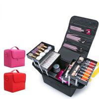 【jw】✁  Large Capacity Collection Makeup Hand-held Multi-layer Manicure Hairdressing Embroidery Cosmetics Storage