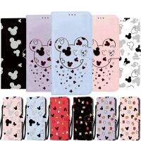 เคสใส่การ์ดหนังกระเป๋าเงินแบบฝาพับสำหรับ Samsung Galaxy,S22 S21 S20เบาพิเศษเคส S10e S9 Plus ลายการ์ตูนมิกกี้มินนี่