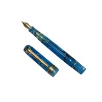 Kaigelu 316A Marble Blue Acrylic Celluloid Fountain Pen Iridium EF F M Nib Classic Pen Beautiful Blue-Black Business Ink PenS  Pens