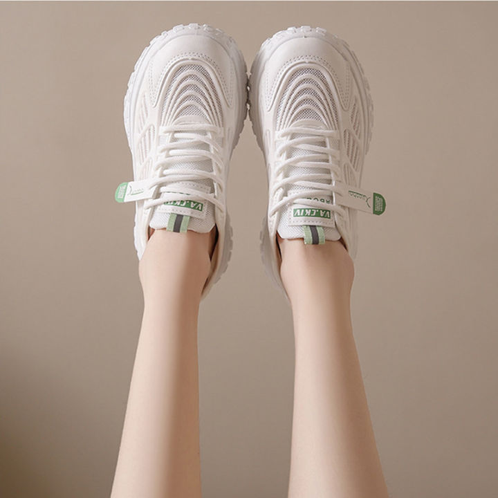 2023-ฤดูร้อนรุ่นใหม่สไตล์เกาหลีระบายอากาศรองเท้าคุณพ่อผู้หญิง-ins-รองเท้าลำลองอินเทรนด์รองเท้าวิ่งเพิ่มความสูงพื้นหนาสำหรับผู้หญิง