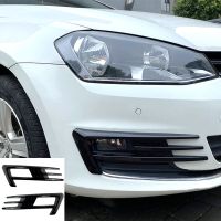 สำหรับ2013-2016 Volkswagen Golf 7 MK7กอล์ฟ7ด้านหน้าสีดำเงากันชนรถยนต์มีดลมตัวคลุม Grille Trim ไฟตัดหมอก