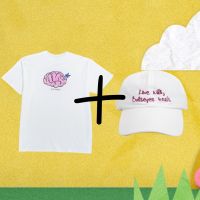 BULLSEYES- BE duo set "Brain TEE + BE CAP" เสื้อยืด สีขาว หมวก สีขาว (unisex)