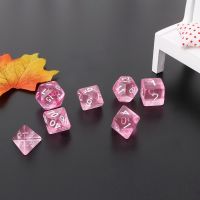 【LZ】 7Pcs Claro Poliédrica Dos Dados Do Jogo Para O Dragão D20 D12 2xD10 D8 D6 D4