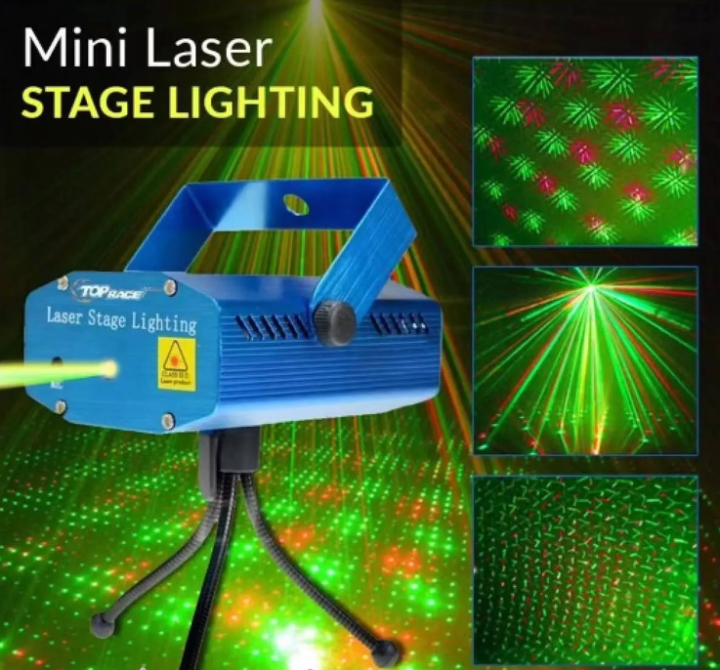 Mini Laser Stage Lighting Holographic Laser Star Projector Disco Light Led Light Party Lights