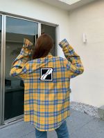 Long Sleeve Plaid Welldoneˉ Loose Casual Cotton Shirt Coat Shirt Women