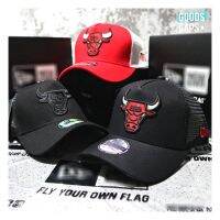 Chicago Bulls หมวกเบสบอล หมวกแก๊ป NBA Bull โลโก้ แท็กเต็ม พรีเมี่ยม หมวกแก๊ป Unisex หมวกตาข่าย