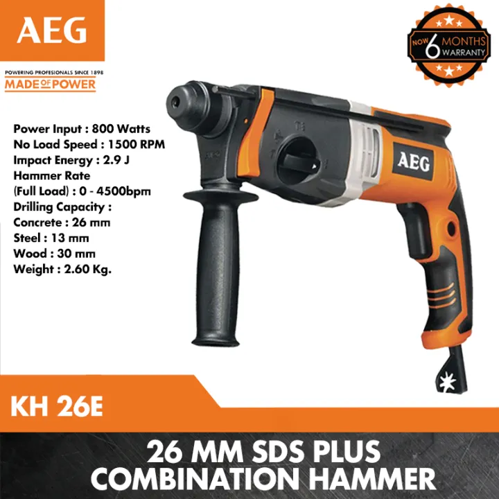 AEG Rotary Hammer 26mm Capacity KH 26E | Lazada PH