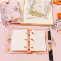 MINAI Mini 3 Hole Daisy Notebook Planner Organizer Binder Note Journal Diary Ring Binder Planner Notepads Stationery School Office Supplies