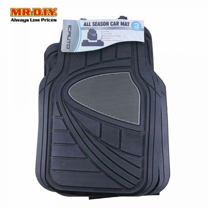 MR.DIY PICAUTO Rubber Car Mat (3pcs) Lazada