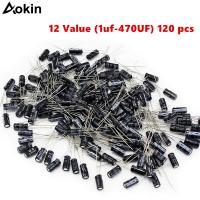 12 value kit 1uF-470uF Electrolytic Capacitor assortment set pack 1UF 2.2UF 3.3UF 4.7UF 10UF 22UF 33UF 47UF 100UF 220UF