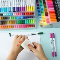 เครื่องหมายปากกามาร์คเกอร์120สีสำหรับการวาดภาพที่เขียนคิ้วบางการวาดภาพการวาดภาพเครื่องหมายอุปกรณ์งานศิลปะสีน้ำสำหรับการวาดภาพปากกาแปรงพู่กันวาดภาพ