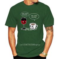 Wine Vs Coffee She Loves Me More Tshirt Cotton S3Xl Gyms Fitness Tee Shirt