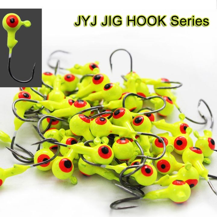 yf-jyj-50pcs-box-1g-2g-5g-colorful-big-eyes-soft-worm-jig-head-hook-fishing-tackle-pesca-lure