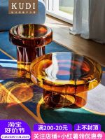 ✖❈♣ Nordic designer round glass edge a few creative personality small family sitting room tea table art combination